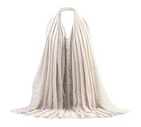 Bonnet Femmes Léger Élastique Mousseline Hijab Musulman Femme Beige Respirant Turban Toutes Saisons Écharpe Cheveux Musulman Chapeau Classique Jersey Élégant Turban Vintage Outdoor Turban, c, taille