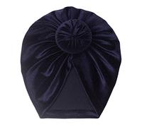 Bonnet Fille 12 Ans - Chapeau De Bébé Toddler Infant Baby Boys Girls Cap Beaniess Fleece Noué Élastiques Turban Hat (Navy One Size)