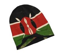 Bonnet Fin Léger pour Homme Et Femme Bonnet Slouch Tricoté avec Kenya Drapeau National Doux Et Ample Unisexe Flexible Classique Hip Hop pour Hiver Et Été