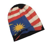 Bonnet Fin Léger pour Homme Et Femme Bonnet Slouch Tricoté avec Malaisie Drapeau National Doux Et Ample Unisexe Flexible Classique Hip Hop pour Hiver Et Été