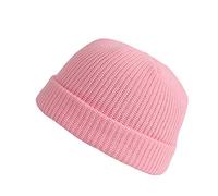 Bonnet fixe décontracté et chaud Unisexe Bonnet épais tricoté Toute la mode Hiver Bastards Casquette, Rose, taille unique