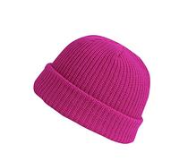Bonnet fixe décontracté et chaud Unisexe Bonnet épais tricoté Toute la mode Hiver Bastards Casquette, Rose, taille unique