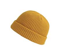 Bonnet fixe décontracté et chaud Unisexe Bonnet épais tricoté Toute la mode Hiver Bastards Casquette, jaune, taille unique
