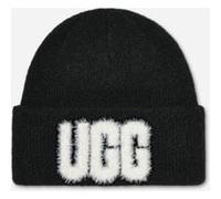 Bonnet Fuzzy UGG à logo in Black, Taille O/S