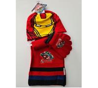 Bonnet, Gant, Écharpe - Avengers - Rouge - 100% Acrylique - Enfant - Hiver