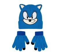 Bonnet + gants enfant Cerda Sonic The Hedgehog Bleu 20x2x19 cm