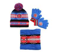 Bonnet, gants et snood Spiderman Taille unique