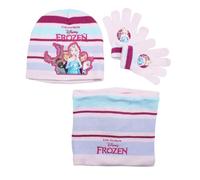 Bonnet Gants Snood Fille La Reine des Neiges, Ensemble Hivernal Elsa et Anna, Confort et Chaleur pour l'Hiver