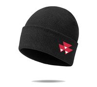 Bonnet Garcon MAS-SEY FER-GUSON, Beanie sans Visiere Basic avec Imprimé, Randonnée en Plein Aire Coiffe Rétention Thermique, Roulé(Black)