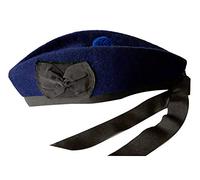 Bonnet Glengarry 100 % pure laine - Toutes les tailles et couleurs disponibles (59 cm UK 7.3/8 US 7.1/2, bleu marine)