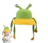 Bonnet Grenouille - Bonnets Mignons Chauds Drôles,Chapeau Bucket Tricoté - Pour Quotidien Intérieur Extérieur Fête Anniversaire Fêtes Action De Grâce Automne Année Bureaux Maison Vacances