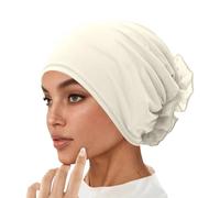 Bonnet hijab élégant en dentelle florale, bandeau pour cheveux, sous-foulard, bonnet intérieur, style musulman#05