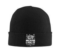 Bonnet Hiver Chaud I'm Going to Let God Fix It Because If I Did Bonnets | Bonnet Hiver Chaud Douce Épais Chapeaux Ski Tricotés Pour Randonnée Marche Cyclisme Casquette De Ski Tricotée