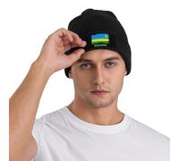 Bonnet Hiver Drapeau du Rwanda Bonnet de crâne Ski 53-59CM | Chaud Bonnet de Pêcheur Confortable Pompon Bonnet toutes les saisons cyclisme
