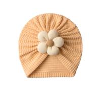 Bonnet Hiver Garcon 6 Ans - Bonnet Bébé en Maille Douce Et Unie avec Un Joli Motif 3D pour Les Tout-Petits Et Les Nourrissons Confortable Et Chaud Au Quotidien (Beige 0-36 Months)