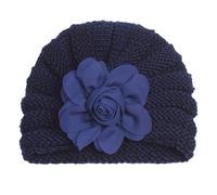 Bonnet Hiver Garcon 8 Ans - Bonnet d'hiver en Tricot pour Bébé Uni Doux Et Chaud Idéal par Temps Froid Joli Motif Floral pour Les Bébés De La Naissance À 3 Ans (Navy 0-36 Months)