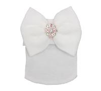 Bonnet Hiver Garcon 8 Ans - Chapeau Turban À Nœud Papillon pour Nouveau-Né (White 0-3 Months)