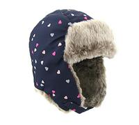 Bonnet Hiver pour Bébé Enfants, Chapka Chapeau d'hiver Chaud en Fausse Fourrure, Bonnet Aviateur Russe avec Earflap Trapper Hat Casquette Ski pour Garçons Fille (FR/ES, Numérique, 53, 55, Bleu)