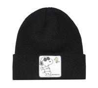 Bonnet Homme & Femme Snoopy, Doux et Chaud, Noir Taille TU