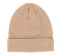 Bonnet Homme ou Femme Beige - Hiver Basic en Maille sans Pompon - 100% Acrylique - Modèle Simple et Classique sans Marque - Taille Unique