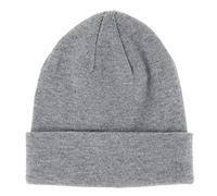 Bonnet Homme ou Femme Gris - Bonnet Hiver Basic en Maille sans Pompon - 100% Acrylique - avec ou sans Revers - Modèle Simple et Classique sans Marque - Taille Unique