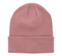 Bonnet Homme ou Femme Vieux Rose - Bonnet Hiver Basic en Maille sans Pompon - 100% Acrylique - avec ou sans Revers - Modèle Simple et Classique sans Marque - Taille Unique