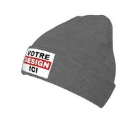Bonnet Homme Personnalisable avec Logo Photo Texte Bonnets Hiver Chaud personnalisée Beanie Ski Sport Running stylé Chapeau Femme Skull Cap Noir Unisexe Cadeau Couple personnalisé