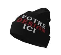 Bonnet Homme Personnalisable Choisissez Votre Logo Photo Texte Bonnets Hiver Chaud personnalisée Beanie Ski Sport Running stylé Chapeau Femme Skull Cap Noir Unisexe Cadeau Couple personnalisé