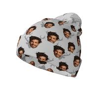 Bonnet Homme Personnalisable Choisissez Votre Photo du Visage Bonnets Hiver Chaud personnalisée Beanie Ski Sport Running stylé Chapeau Femme Skull Cap Noir Unisexe Cadeau Couple personnalisé