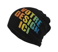 Bonnet Homme Personnalisable Concevez Votre Propre Logo Photo Texte Bonnets Hiver Chaud personnalisée Beanie Ski Sport Running stylé Chapeau Femme Skull Cap Noir Unisexe Cadeau Couple personnalisé