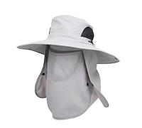 Bonnet Homme Violet Chapeau de Soleil Amovible Dayan Chapeau de pêche d' d'été Chapeau de Soleil extérieur Bob Grenouille (Grey, One Size)