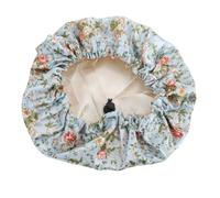 Bonnet Imprimé en Ajustable Nuit Garçon et Filles Polyester Fleurs Bleu | Double Couche, Format Unique, Léger et Respirant, pour Nettoyage Quotidien