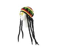infactory Bonnet jamaïcain avec dreadlocks et lunettes