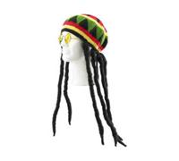 Bonnet jamaïcain avec dreadlocks & lunettes Infactory