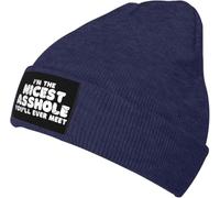 Bonnet Je suis Le Connard Le Plus Gentil Que Tu Rencontreras Jamais Bonnet Tricoté Simple Doux Casquette De Sport pour Randonnée l'escalade Décontractée