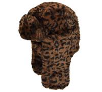 Bonnet - KANGOL - LEOPARD TRAPPER - Marron - Mixte - Automne/Hiver S