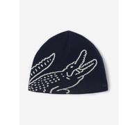 Bonnet Lacoste Crocodile bleu nuit blanc