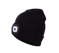 Bonnet Lampe Frontale à LEDs 2023 USB Rechargeable. Idée Cadeau. Vendeur et Stock en France (Noir)