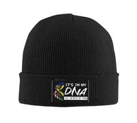 Bonnet Le Demi-Drapeau De L'Amérique Vincentienne Est dans Mon Adn Tricotés Bonnets Élastique Personnalisé Chapeau Unisexe, pour Sommeil, Sport, Ski, 56-62cm
