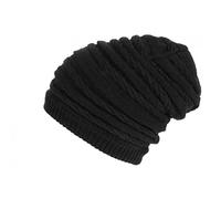 Bonnet Long Noir Rasta Laine Doublure Polaire Fashion Wack - Taille Unique - Noir