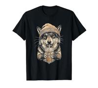 Bonnet Loup et café glacé T-Shirt Graphique avec Valeur