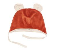 Bonnet Mamatti avec oreilles en velours, Baby Fox - marron, taille 68