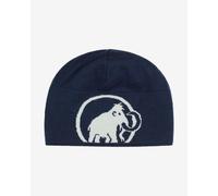 Bonnet Mammut Logo bleu nuit blanc