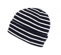 Bonnet Marin Enfant Style Breton, Rayures Bleues, Tricot en Laine, Elfenn 6 à 12 Ans (FR/ES, Alpha/Lettres, Taille Unique, Bleu)