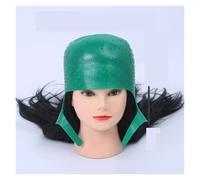 Bonnet Meche Barber Hair Coloring Cap Silicone Highlights Cap With Needle Hair Dye Hat Beauty Salon Hairstyling Tools.(Green)