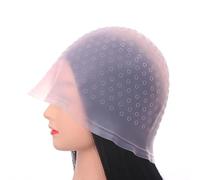 Bonnet Meche Silicone Hair Coloring Cap Hook Needle Color Dye Highlighting Reusable Sets Frosting Dyeing Hats Barber Hair Salon.(Pink)