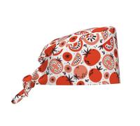 Bonnet médical pour homme et femme - Jolie tomate intéressante, douce, confortable, imperméable, réglable, chapeau chirurgical pour homme et femme avec bandeau absorbant, casquettes d'infirmière pour