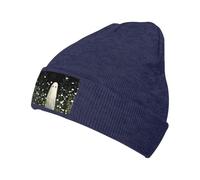 Bonnet mignon fantôme dans un champ de fleurs sauvages blanches pour hommes femmes hiver chaud tricot revers chapeaux acrylique tête de mort casquette