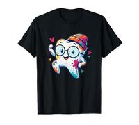 Bonnet Mignon pour Dentiste Kawaii avec Lunettes T-Shirt