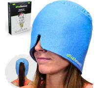 Bonnet Migraine 360º - Masque Anti Migraine Chaud/Froid - Réutilisable Poche de Glace en Gel - Soulage Migraines, Maux de Tête, Sinus, Stress - Compresse Froide Sans Odeur, Taille Unique, +30% Gel